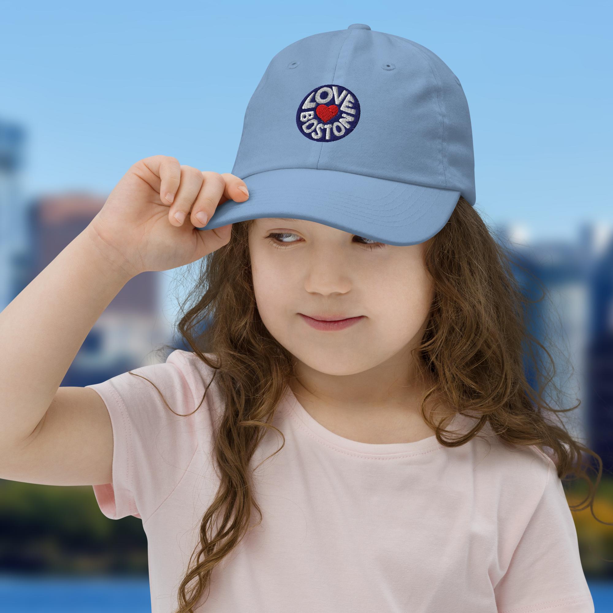 Love Boston - Youth Baseball Cap - Image 4