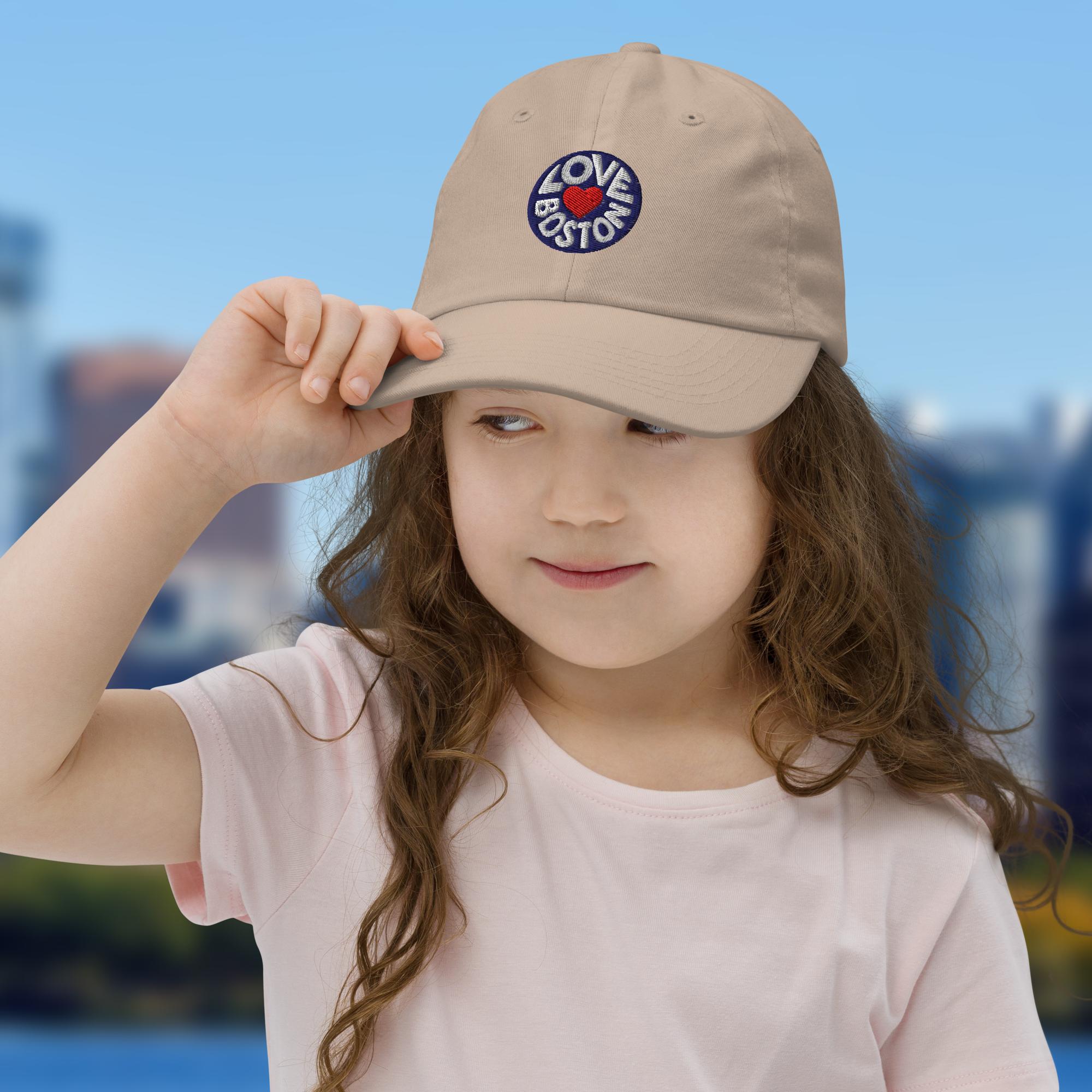 Love Boston - Youth Baseball Cap - Image 7