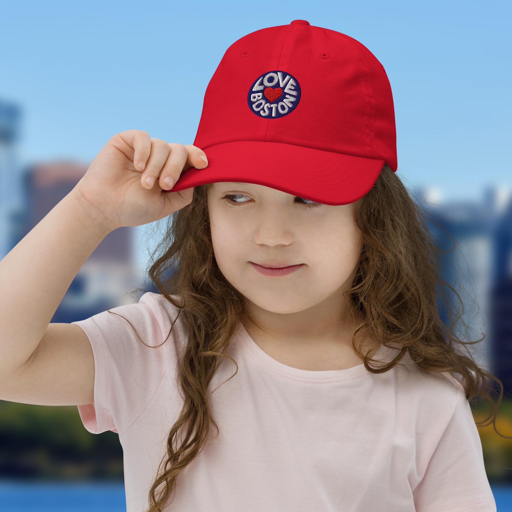 Love Boston - Youth Baseball Cap - Image 5